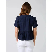 Eva Blouse / Navy-Stella + Gemma-Shop At The Hive Ashburton-Lifestyle Store & Online Gifts