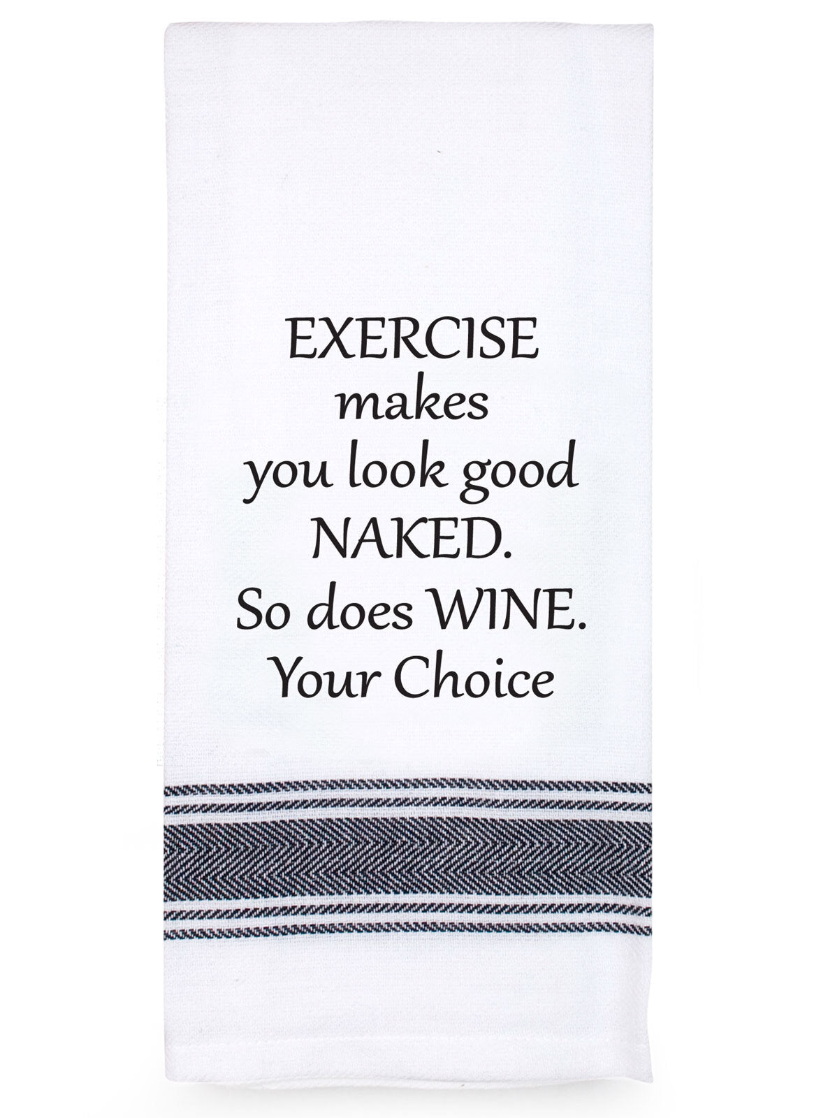"Exercise Makes You Look" Tea Towel-Tamboril-Shop At The Hive Ashburton-Lifestyle Store & Online Gifts