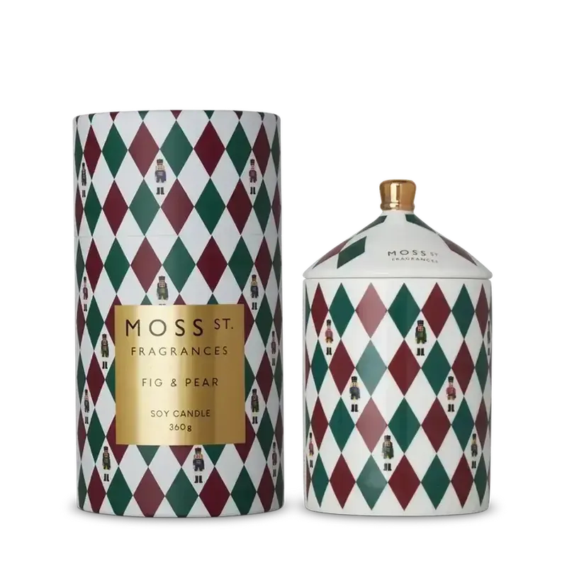 Fig & Pear Ceramic Soy Candle 360g-Moss St. Fragrances-Shop At The Hive Ashburton-Lifestyle Store & Online Gifts
