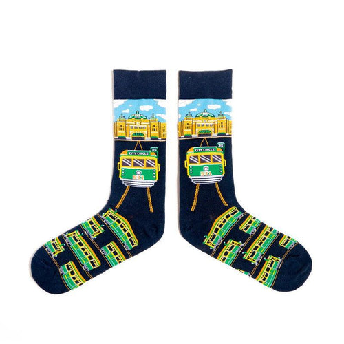 Flinders Feet Station Male Socks-Spencer Flynn-Shop At The Hive Ashburton-Lifestyle Store & Online Gifts