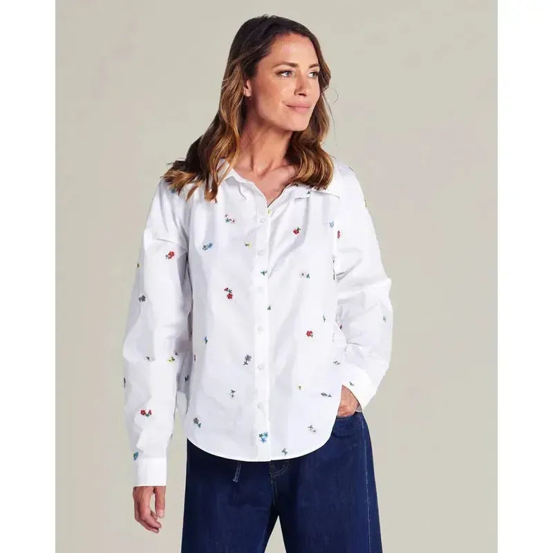 Floral Embroidered Shirt-Betty Basics-Shop At The Hive Ashburton-Lifestyle Store & Online Gifts