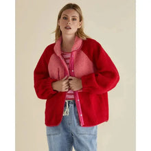 Franklin Fleecy Jacket / Pink+Red-Betty Basics-Shop At The Hive Ashburton-Lifestyle Store & Online Gifts