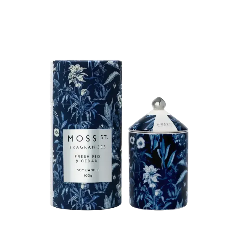 Fresh Fig & Cedar Ceramic Candle 100g-Moss St. Fragrances-Shop At The Hive Ashburton-Lifestyle Store & Online Gifts