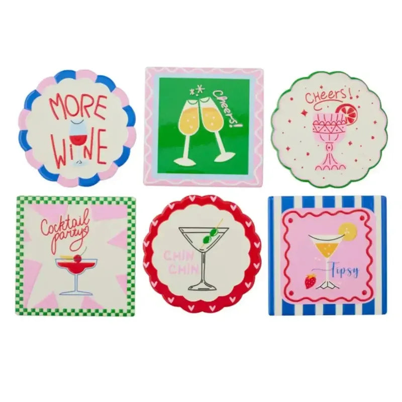 Gimlet Ceramic Coaster / Assorted-Coast to Coast-Shop At The Hive Ashburton-Lifestyle Store & Online Gifts