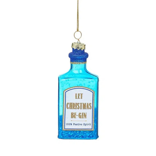 Gin Bottle Ornament Blue-Coast to Coast-Shop At The Hive Ashburton-Lifestyle Store & Online Gifts