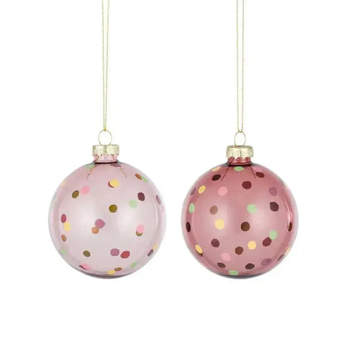 Glass Sparkles Bauble / Pinks-Coast to Coast-Shop At The Hive Ashburton-Lifestyle Store & Online Gifts