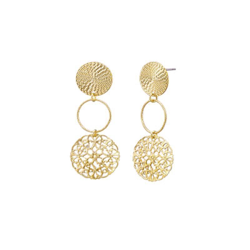 Gold Lacey Earring-Tiger Tree-Shop At The Hive Ashburton-Lifestyle Store & Online Gifts