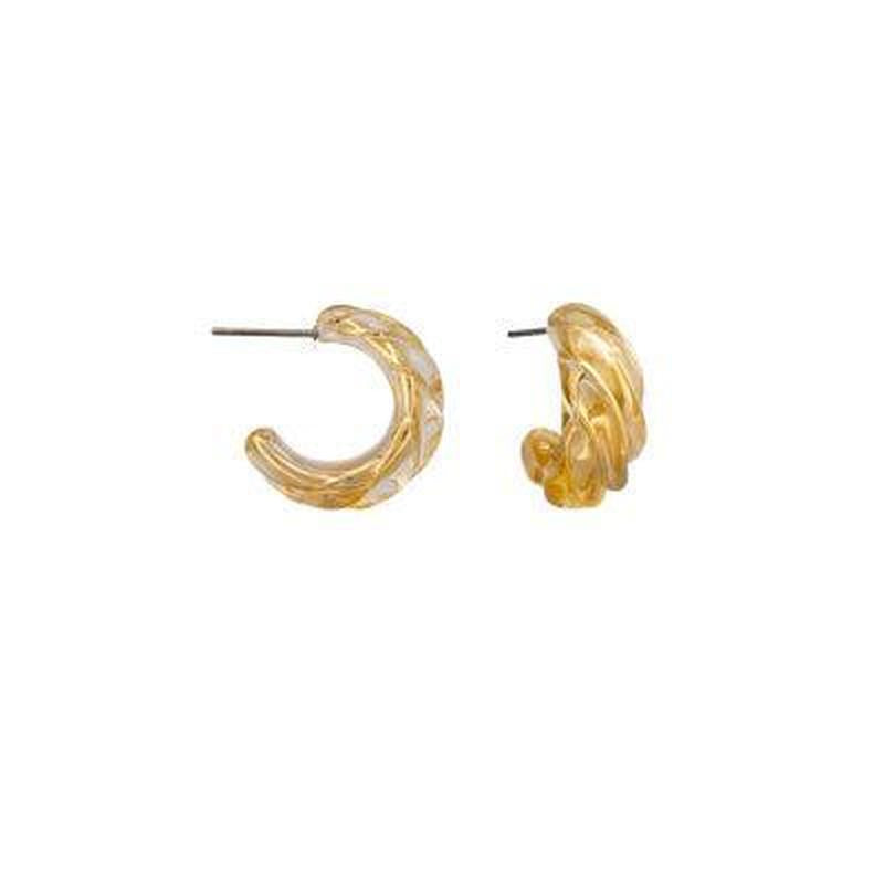 Gold & Resin Twisted Hoops-Tiger Tree-Shop At The Hive Ashburton-Lifestyle Store & Online Gifts