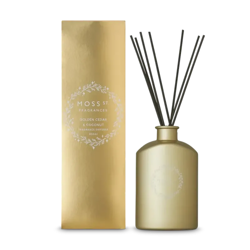Golden Cedar & Coconut Diffuser 300ml-Moss St. Fragrances-Shop At The Hive Ashburton-Lifestyle Store & Online Gifts