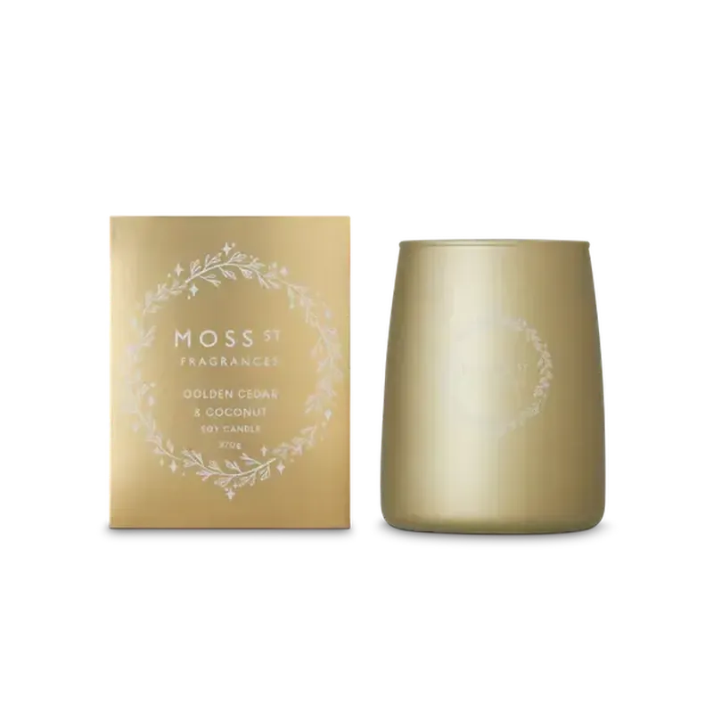Golden Cedar & Coconut Soy Candle 80g-Moss St. Fragrances-Shop At The Hive Ashburton-Lifestyle Store & Online Gifts