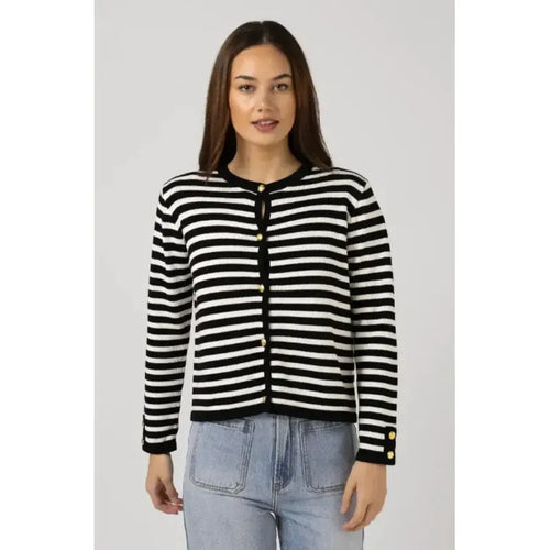 Henri Cardigan / Black Tea-Stella + Gemma-Shop At The Hive Ashburton-Lifestyle Store & Online Gifts
