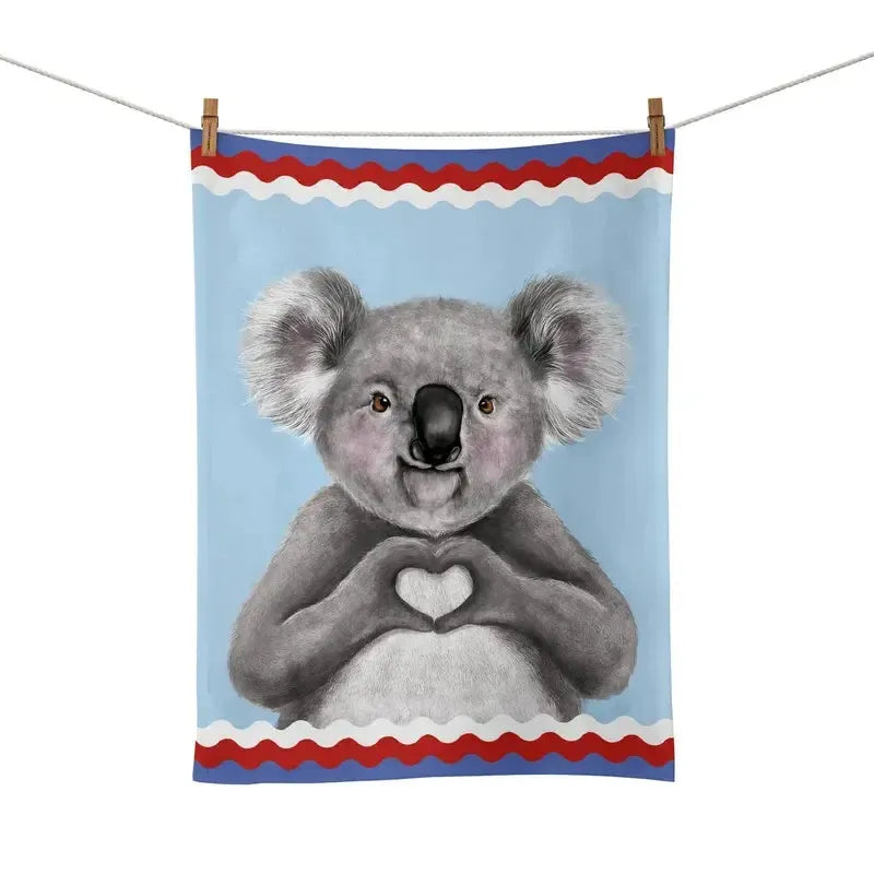 I Heart Koala Tea Towel-La La Land-Shop At The Hive Ashburton-Lifestyle Store & Online Gifts