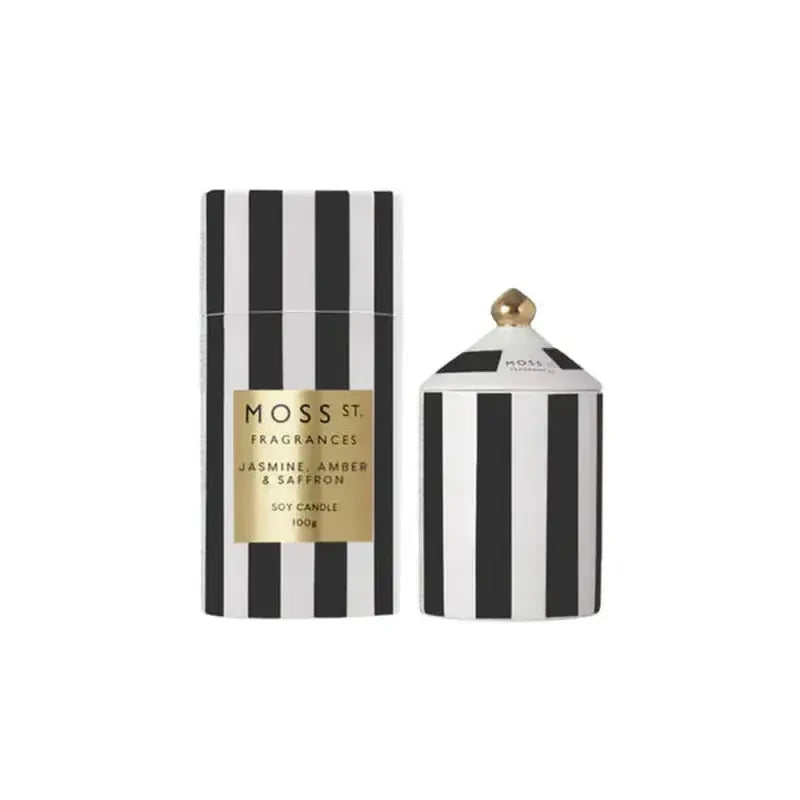 Jasmine Amber & Saffron Ceramic Candle 100g-Moss St. Fragrances-Shop At The Hive Ashburton-Lifestyle Store & Online Gifts