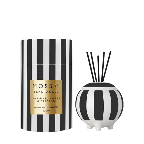 Jasmine Ambers & Saffron Ceramic Diffuser 100ml-Moss St. Fragrances-Shop At The Hive Ashburton-Lifestyle Store & Online Gifts