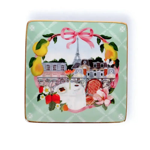 Je T'Aime Paris Square Trinket Tray-La La Land-Shop At The Hive Ashburton-Lifestyle Store & Online Gifts