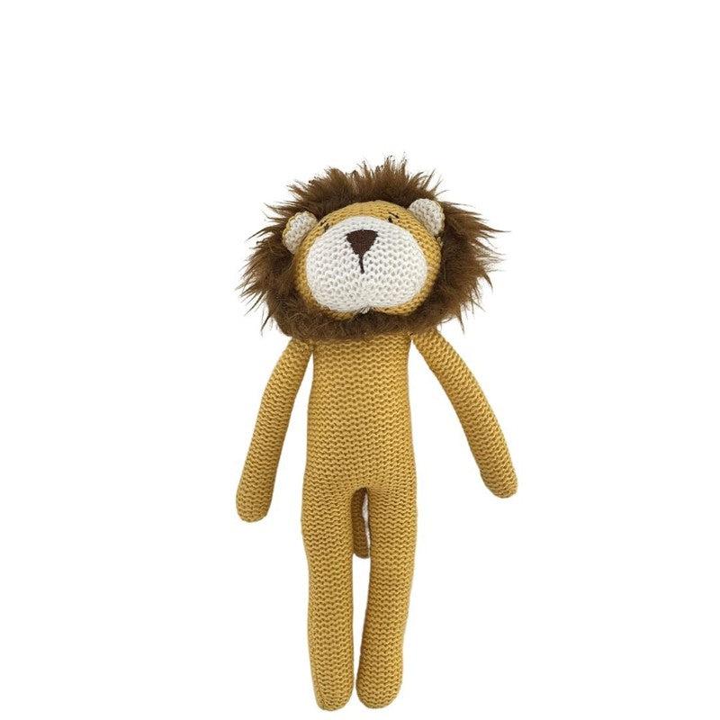 Knitted Lion Rattle-ES Kids-Shop At The Hive Ashburton-Lifestyle Store & Online Gifts
