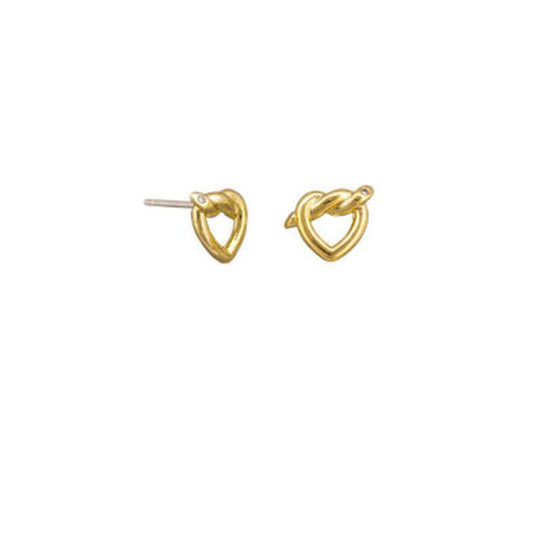 Gold Knotted Heart Studs-Tiger Tree-Shop At The Hive Ashburton-Lifestyle Store & Online Gifts
