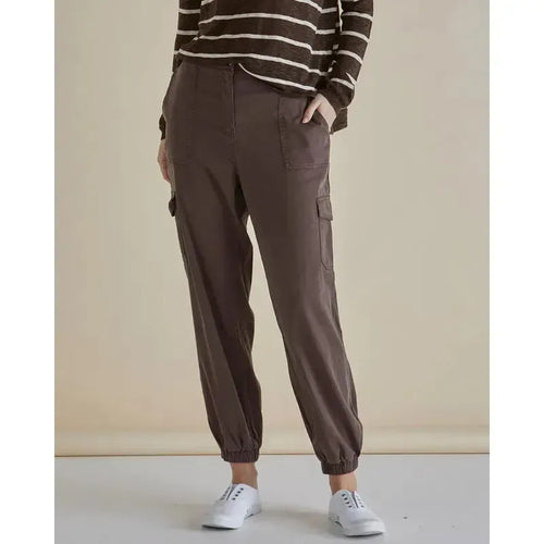 Lacey Lyocell Cargo Jogger / Brown-Betty Basics-Shop At The Hive Ashburton-Lifestyle Store & Online Gifts