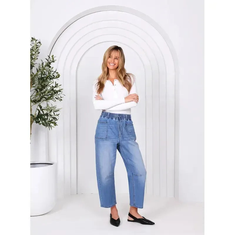Leo Barrel Jeans-Monaco-Shop At The Hive Ashburton-Lifestyle Store & Online Gifts