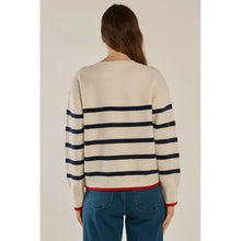 Leonie Knit Sweater / Navy+Off-White-Betty Basics-Shop At The Hive Ashburton-Lifestyle Store & Online Gifts