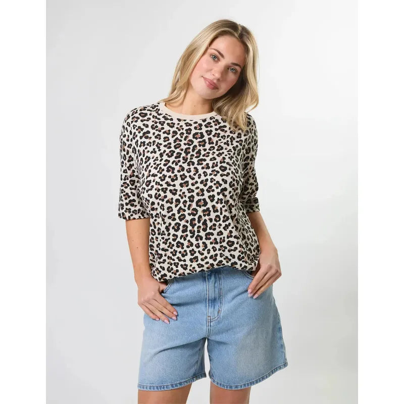 Leopard Porter Tee-Stella + Gemma-Shop At The Hive Ashburton-Lifestyle Store & Online Gifts