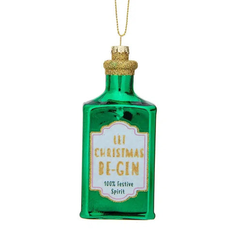 Let Xmas Be-Gin Ornament Green-Coast to Coast-Shop At The Hive Ashburton-Lifestyle Store & Online Gifts