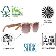 Lila Grace Ivory Tortoise Graduated Brown Lens Polarised Sunglasses-Soek-Shop At The Hive Ashburton-Lifestyle Store & Online Gifts