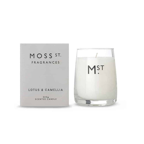 Lotus & Camellia Candle 320g-Moss St. Fragrances-Shop At The Hive Ashburton-Lifestyle Store & Online Gifts