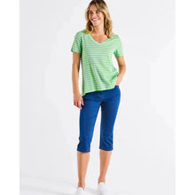 Luella Tee / Green Tea+Cornflower Stripe-Betty Basics-Shop At The Hive Ashburton-Lifestyle Store & Online Gifts