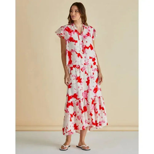 Lyra Blouse / Red Floral-Betty Basics-Shop At The Hive Ashburton-Lifestyle Store & Online Gifts