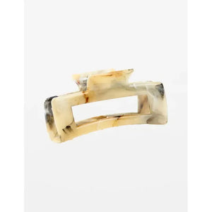 Marble Black + Cream Oblong Hair Claw-Stella + Gemma-Shop At The Hive Ashburton-Lifestyle Store & Online Gifts