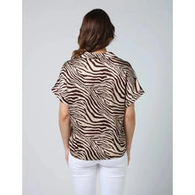 Melanie Blouse / Merlot Zebra-Stella + Gemma-Shop At The Hive Ashburton-Lifestyle Store & Online Gifts