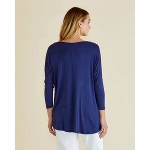 Milan 3/4 Sleeve Top / Navy-Betty Basics-Shop At The Hive Ashburton-Lifestyle Store & Online Gifts