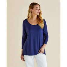 Milan 3/4 Sleeve Top / Navy-Betty Basics-Shop At The Hive Ashburton-Lifestyle Store & Online Gifts