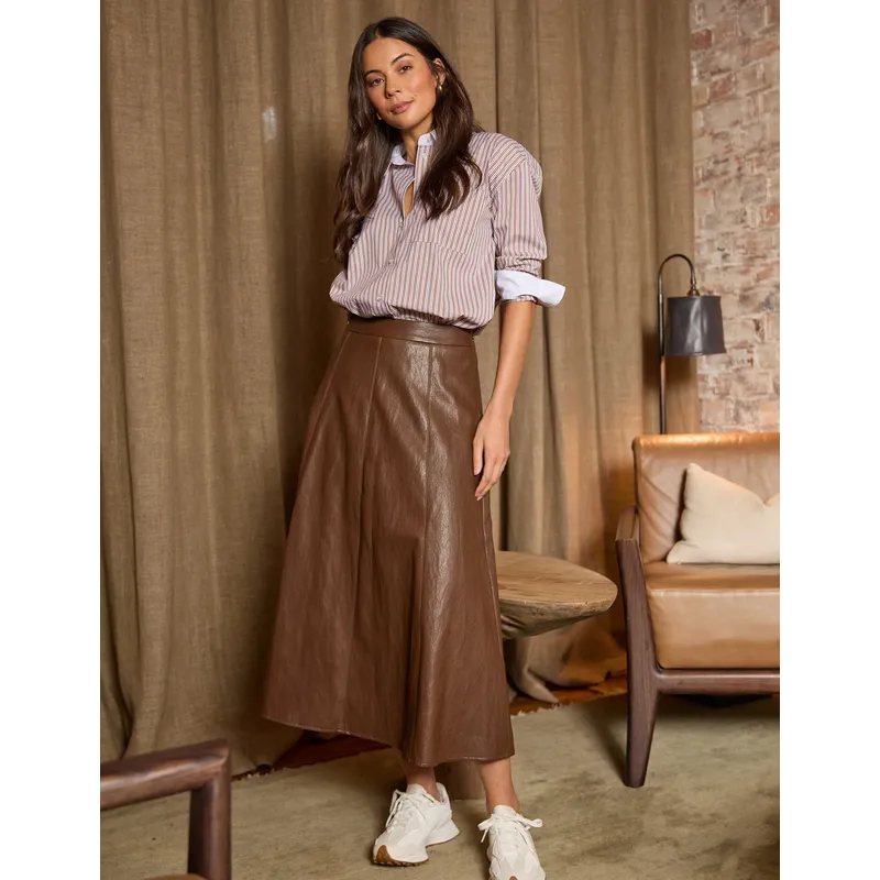 Monroe Skirt / Cocoa-Stella + Gemma-Shop At The Hive Ashburton-Lifestyle Store & Online Gifts