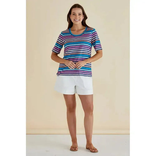 Multi Stripe Riley Tee-Betty Basics-Shop At The Hive Ashburton-Lifestyle Store & Online Gifts