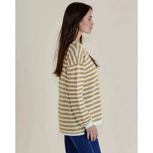 Natasha Knit Top / Gold Lurex Stripe-Betty Basics-Shop At The Hive Ashburton-Lifestyle Store & Online Gifts