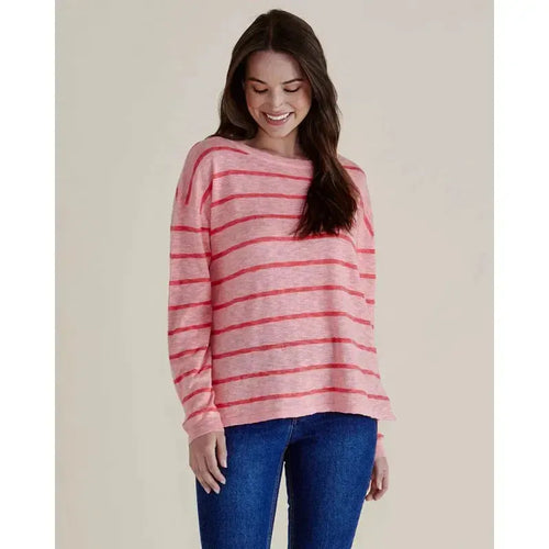 Natasha Knit Top / Pink Stripe-Betty Basics-Shop At The Hive Ashburton-Lifestyle Store & Online Gifts