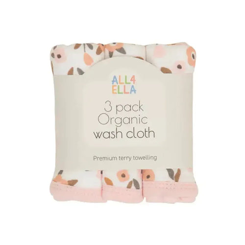 Organic Wash Cloth / 3pk-All4Ella-Shop At The Hive Ashburton-Lifestyle Store & Online Gifts