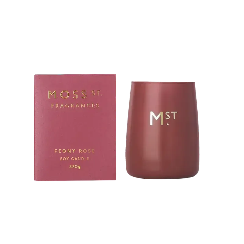 Peony Rose Soy Candle 370g-Moss St. Fragrances-Shop At The Hive Ashburton-Lifestyle Store & Online Gifts