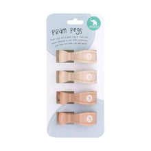 Pram Pegs 4 Pack / Cream+Peach-All 4 Ella-The Hive Ashburton