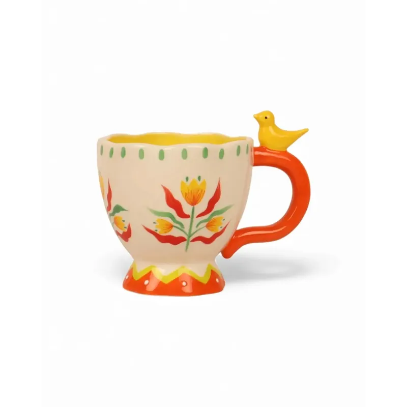Retro Folk Stoneware Mug-La La Land-Shop At The Hive Ashburton-Lifestyle Store & Online Gifts