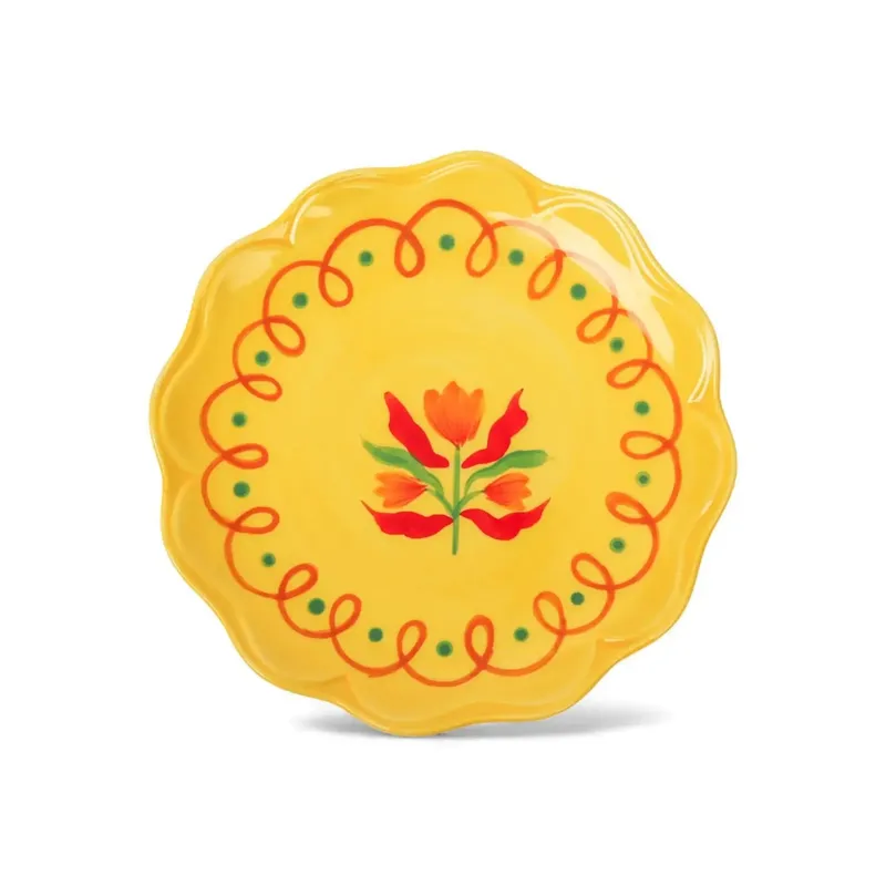 Retro Folk Stoneware Plate-La La Land-Shop At The Hive Ashburton-Lifestyle Store & Online Gifts