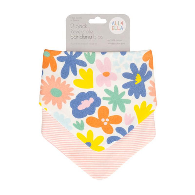 Reversible Bandana Bibs / 2Pk-All4Ella-Shop At The Hive Ashburton-Lifestyle Store & Online Gifts