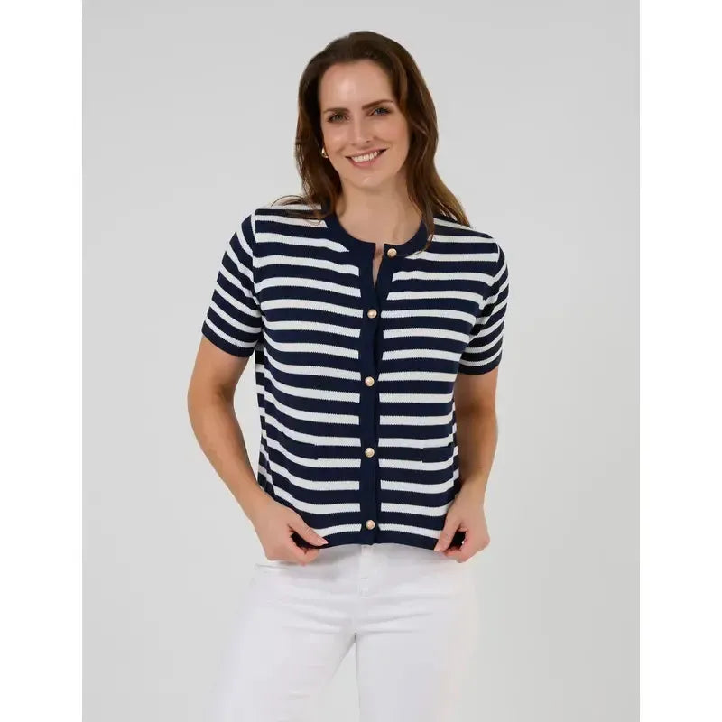 Rue Cardi / Navy+White Stripe-Stella + Gemma-Shop At The Hive Ashburton-Lifestyle Store & Online Gifts