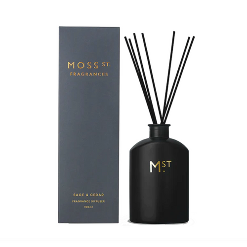 Sage & Cedar Diffuser 100ml-Moss St. Fragrances-Shop At The Hive Ashburton-Lifestyle Store & Online Gifts
