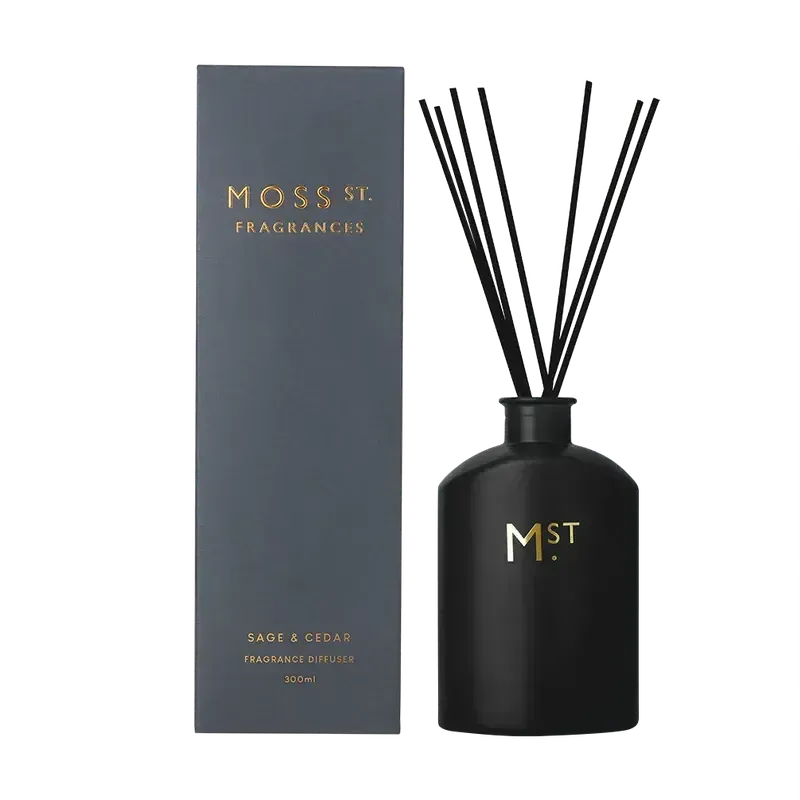 Sage & Cedar Diffuser 300ml-Moss St. Fragrances-Shop At The Hive Ashburton-Lifestyle Store & Online Gifts
