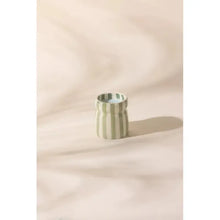 Sage Striped Ceramic Candle / Bora Bora-Paddy Wax-Shop At The Hive Ashburton-Lifestyle Store & Online Gifts