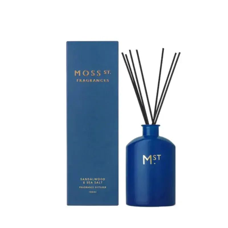 Sandalwood & Sea Salt Diffuser 100ml-Moss St. Fragrances-Shop At The Hive Ashburton-Lifestyle Store & Online Gifts
