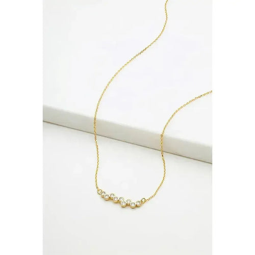 Scattered Crystal Necklace / Gold-Zafino-Shop At The Hive Ashburton-Lifestyle Store & Online Gifts